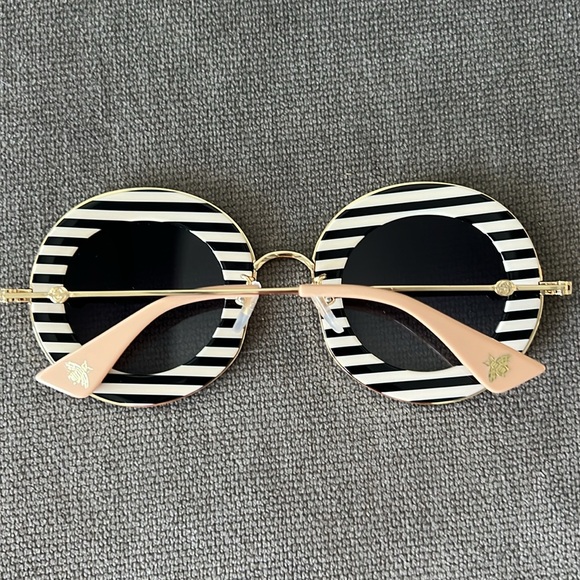 New! Authentic GUCCI Round Metal Frame Sunglasses - Picture 9 of 16